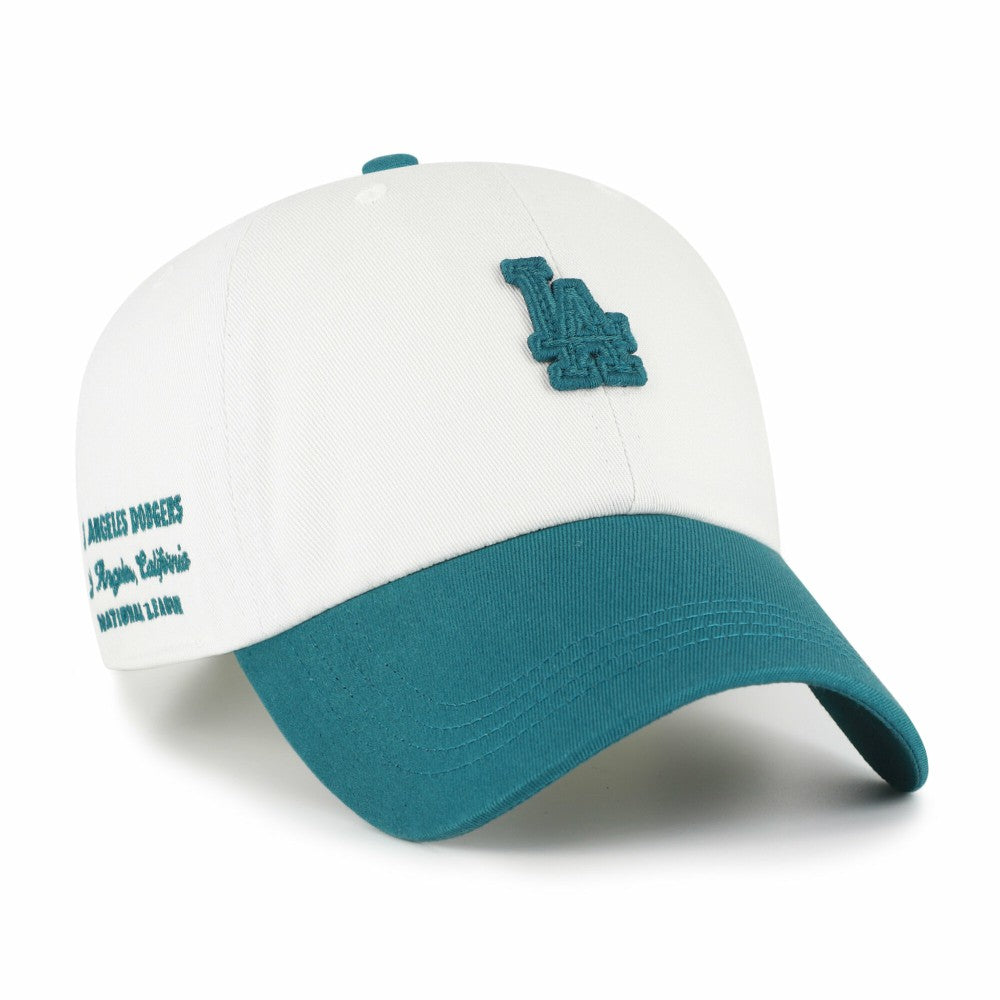 Los Angeles Dodgers '47 Contemporary Tonal Clean Up Adjustable Hat - White/Teal - 47 brand Online