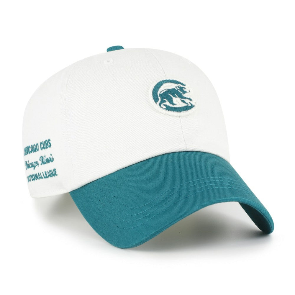 Chicago Cubs '47 Contemporary Tonal Clean Up Adjustable Hat - White/Teal - 47 brand Online