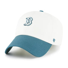 Boston Red Sox '47 Contemporary Tonal Clean Up Adjustable Hat - White/Teal - 47 brand Lifestyle