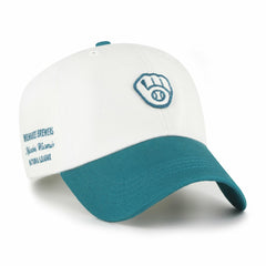 Milwaukee Brewers '47 Contemporary Tonal Clean Up Adjustable Hat - White/Teal - 47 brand Lifestyle