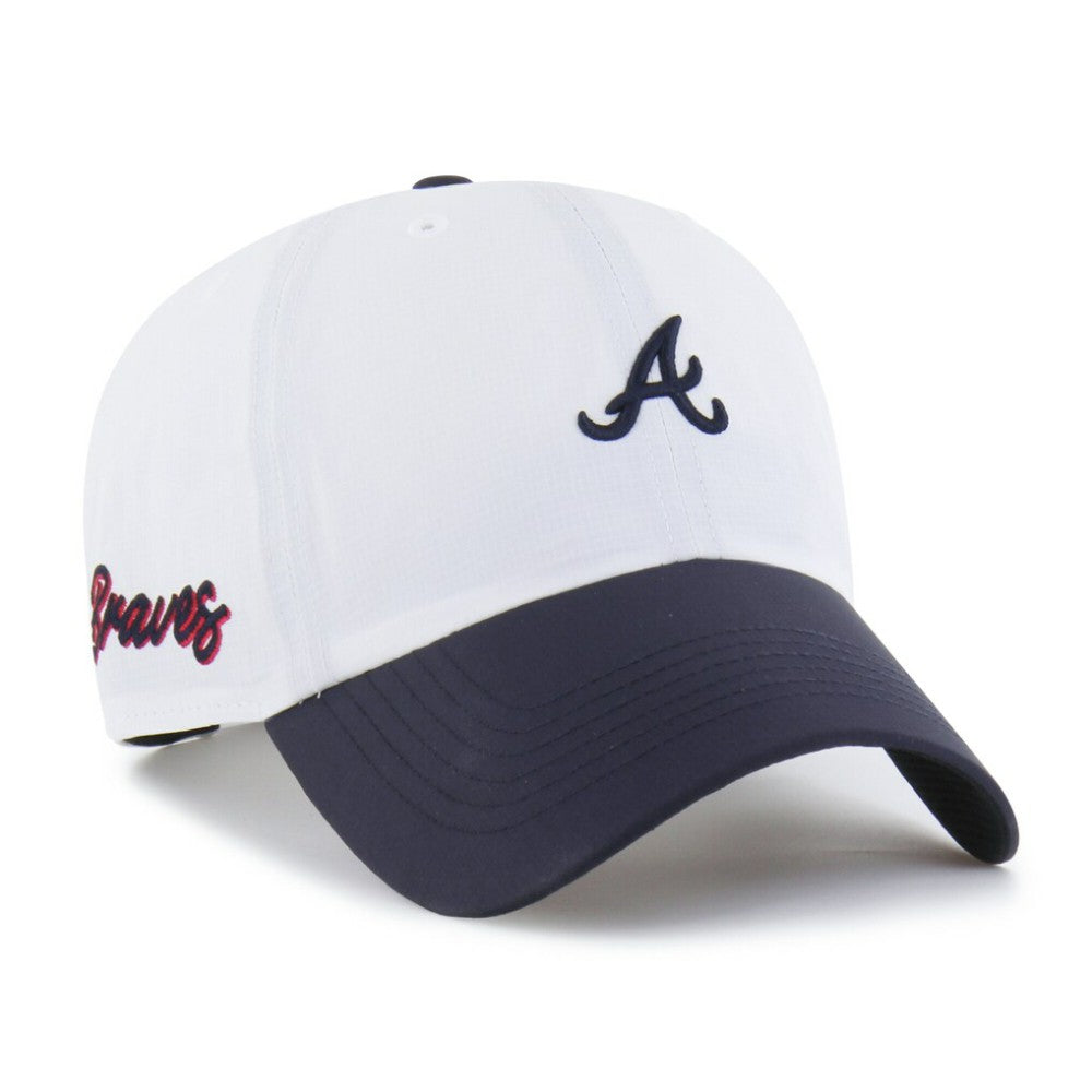 Atlanta Braves '47 Vista Mini Clean Up brrr° Adjustable Hat - White/Navy - 47 brand on Sale