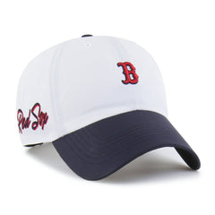 Boston Red Sox '47 Vista Mini Clean Up brrr° Adjustable Hat - White/Navy - 47 brand Sale
