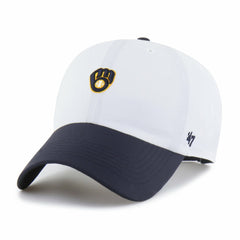 Milwaukee Brewers '47 Vista Mini Clean Up brrr° Adjustable Hat - White/Navy - 47 brand Sale