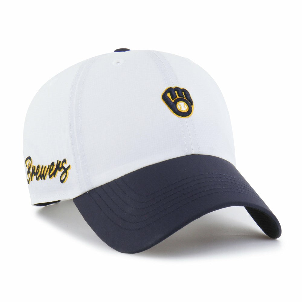 Milwaukee Brewers '47 Vista Mini Clean Up brrr° Adjustable Hat - White/Navy - 47 brand Sale