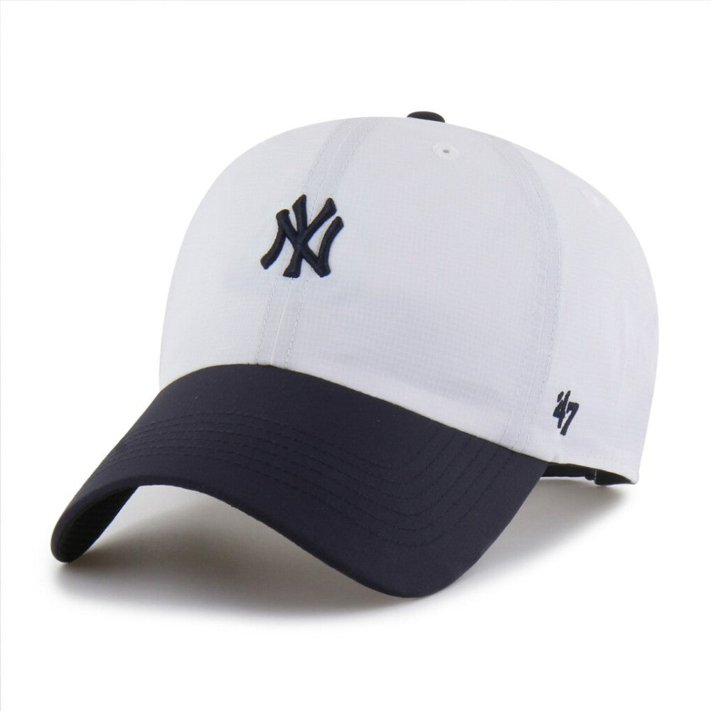 New York Yankees '47 Vista Mini Clean Up brrr° Adjustable Hat - White/Navy - 47 brand Sale
