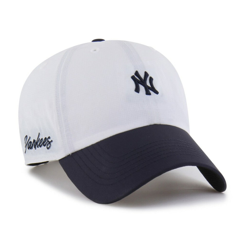 New York Yankees '47 Vista Mini Clean Up brrr° Adjustable Hat - White/Navy - 47 brand Sale