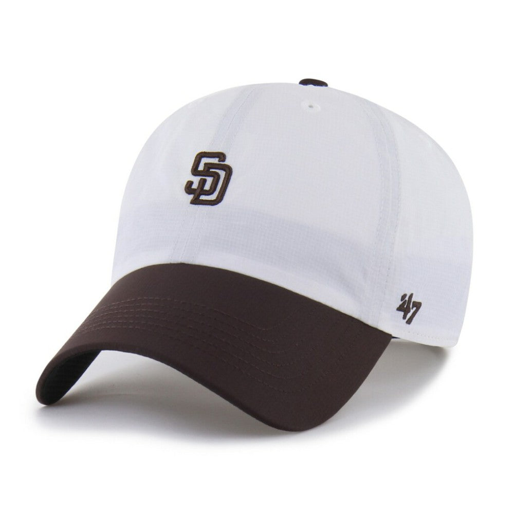 San Diego Padres '47 Vista Mini Clean Up brrr° Adjustable Hat - White/Brown - 47 brand Sale