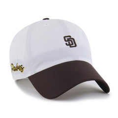 San Diego Padres '47 Vista Mini Clean Up brrr° Adjustable Hat - White/Brown - 47 brand Sale
