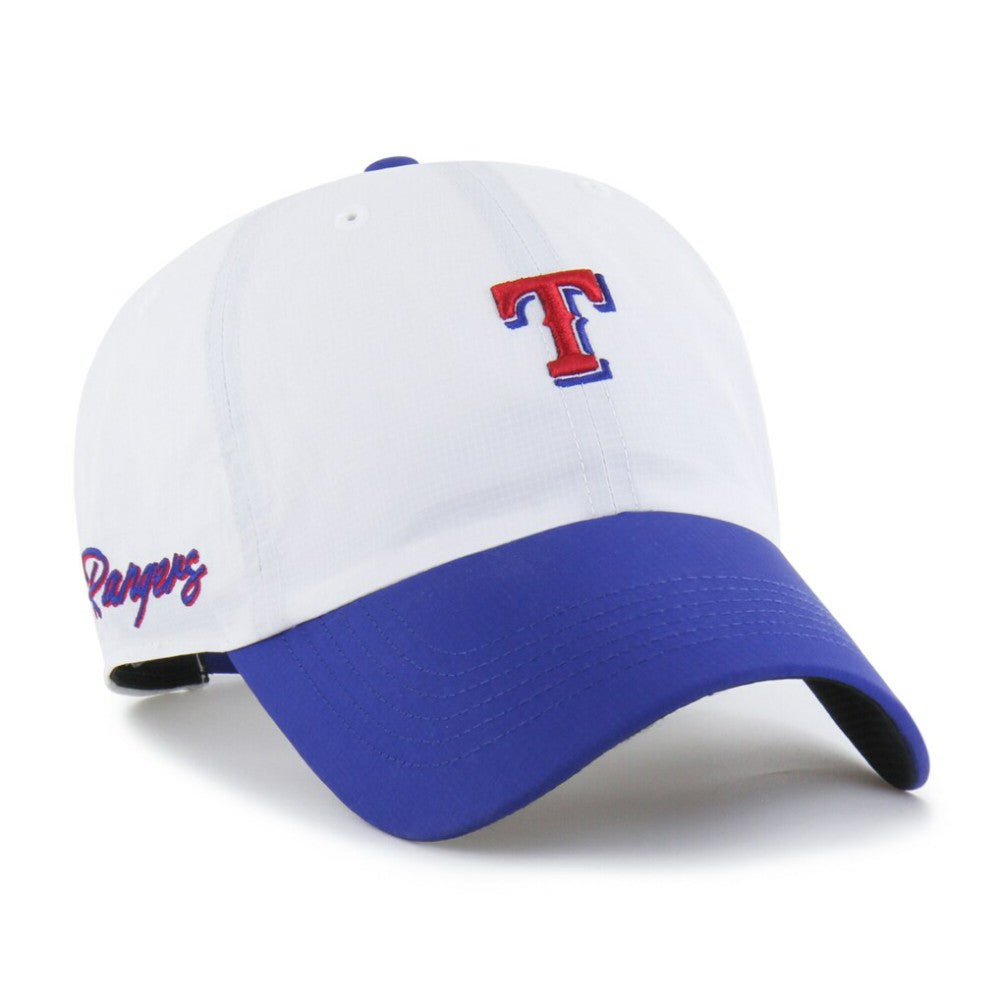 Texas Rangers '47 Vista Mini Clean Up brrr° Adjustable Hat - White/Royal - 47 brand Lifestyle