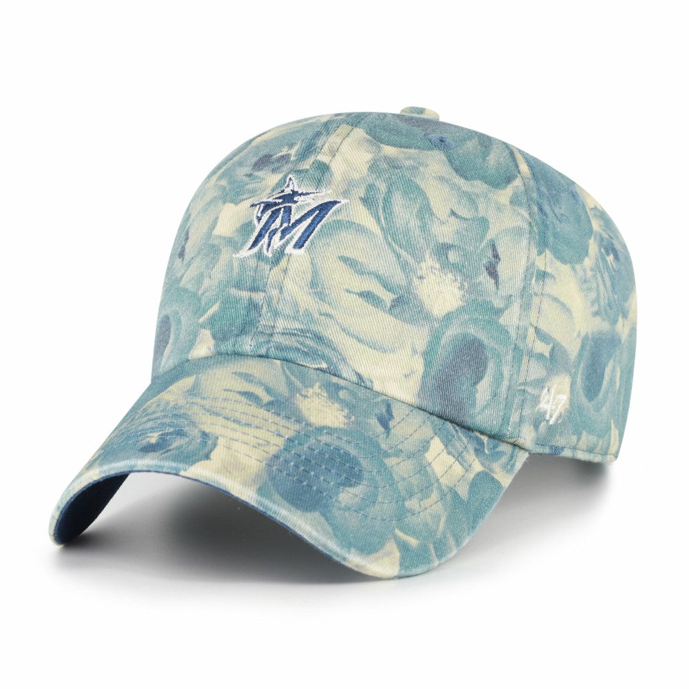 Miami Marlins '47 Women's Gardenia Clean Up Adjustable Hat - Blue - 47 brand Lifestyle