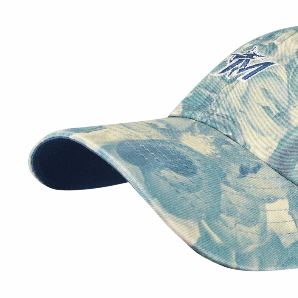 Miami Marlins '47 Women's Gardenia Clean Up Adjustable Hat - Blue - 47 brand Lifestyle