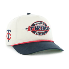 Minnesota Twins '47 Youth Frame Out Hitch Adjustable Hat - Natural/Navy - 47 brand Lifestyle