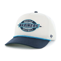 Seattle Mariners '47 Youth Frame Out Hitch Adjustable Hat - Natural/Navy - 47 brand on Sale