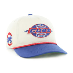 Chicago Cubs '47 Youth Frame Out Hitch Adjustable Hat - Natural/Royal - 47 brand on Sale