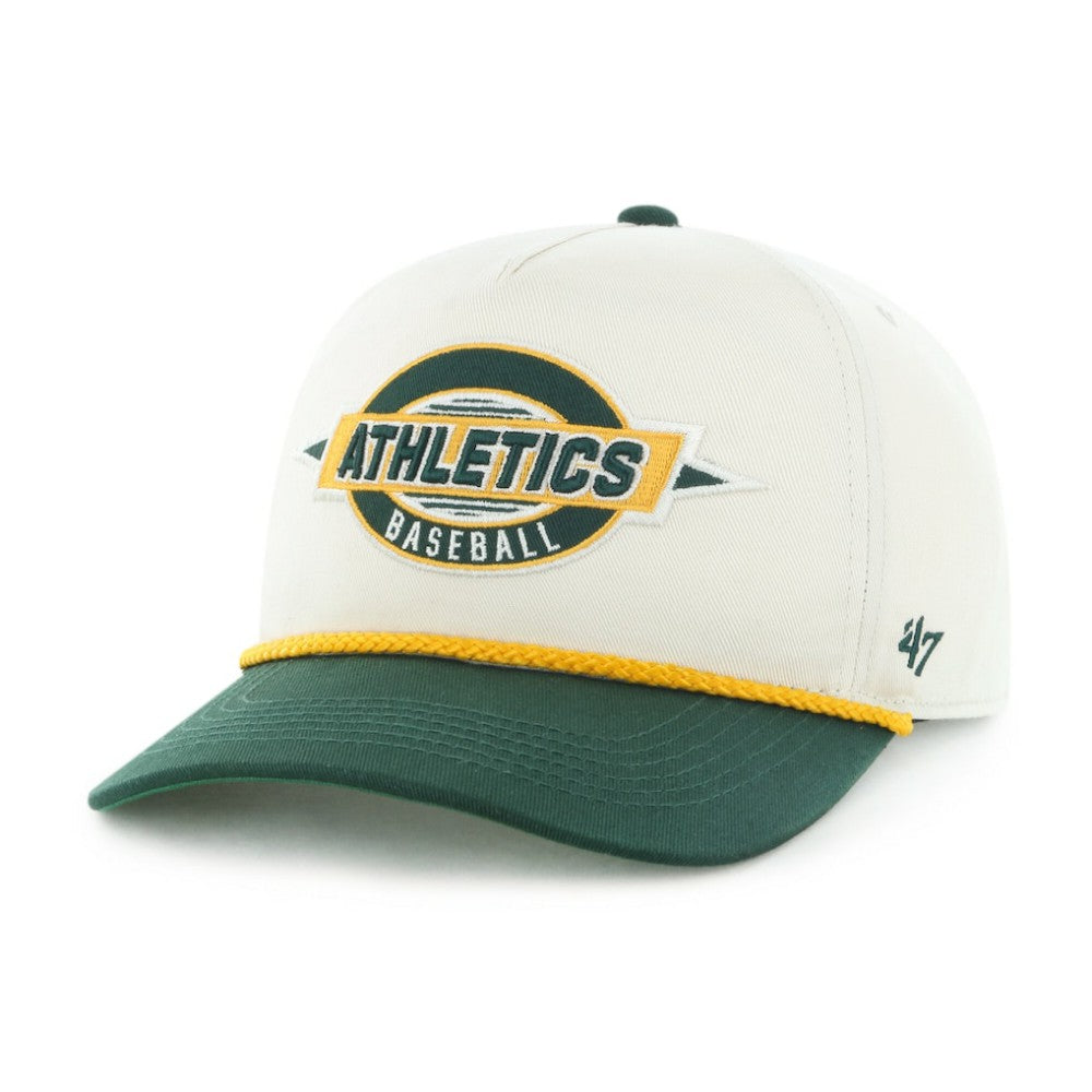 Athletics '47 Youth Frame Out Hitch Adjustable Hat - Natural/Green - 47 brand Discount