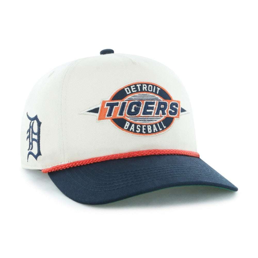 Detroit Tigers '47 Youth Frame Out Hitch Adjustable Hat - Natural/Navy - 47 brand Sale