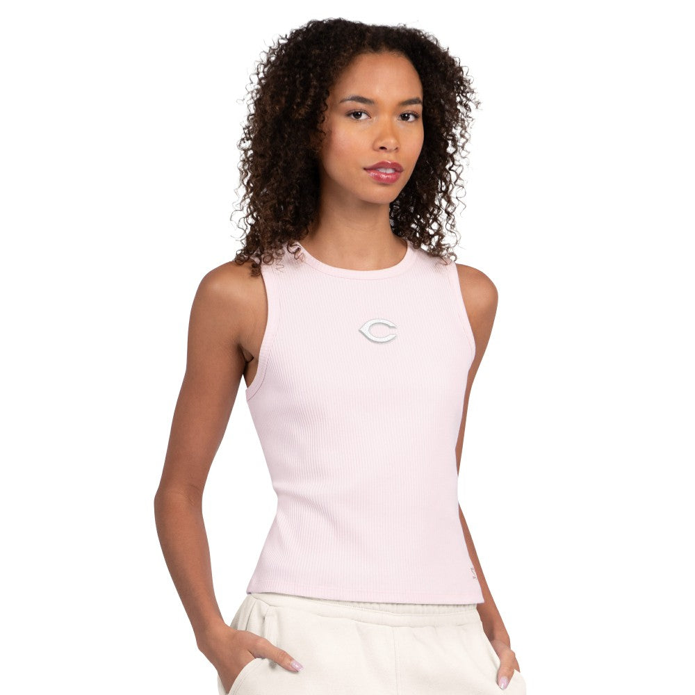 Cincinnati Reds Starter Women's Pastels Ribbed Tank Top - Light Pink - MLB Discount
