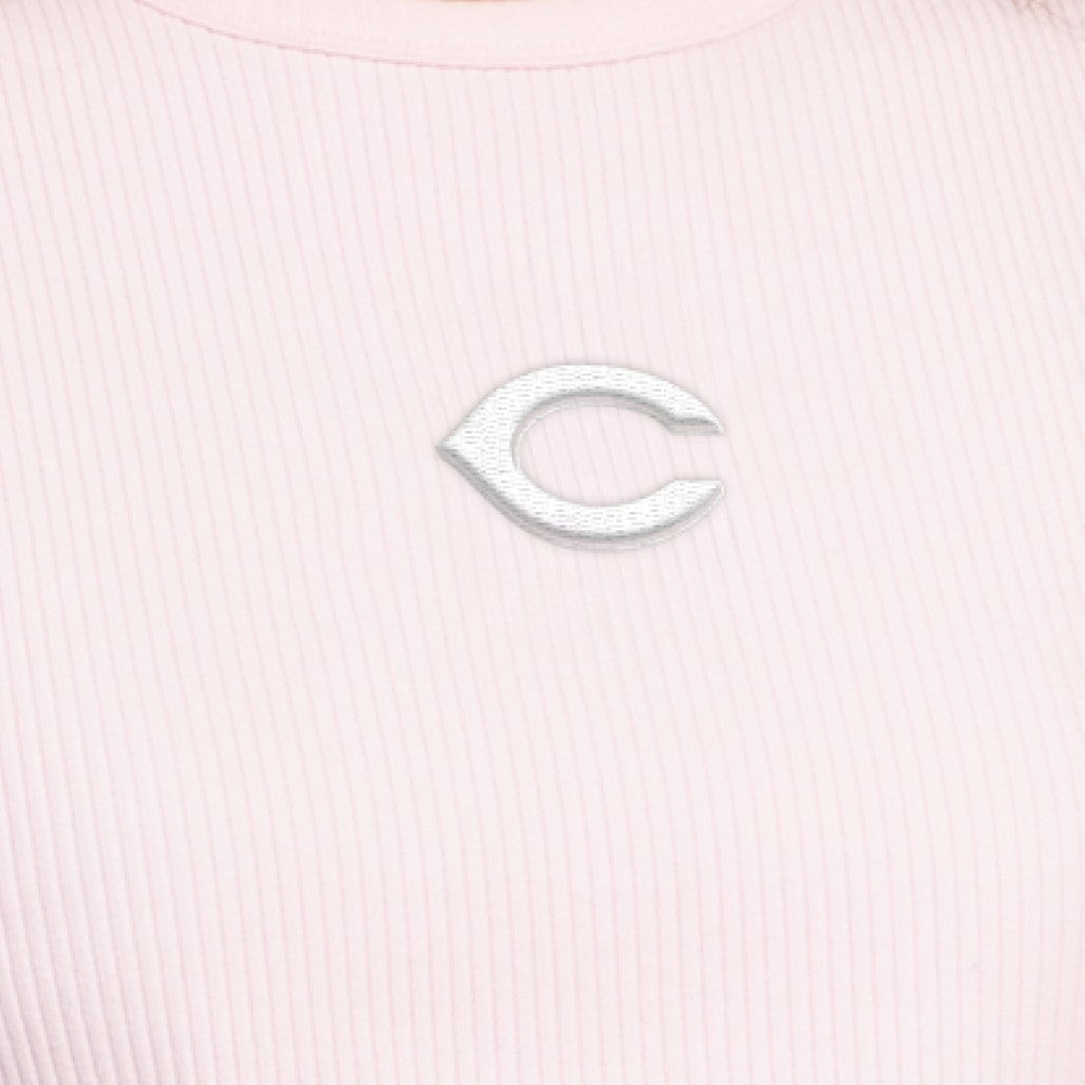 Cincinnati Reds Starter Women's Pastels Ribbed Tank Top - Light Pink - MLB Discount
