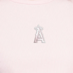Los Angeles Angels Starter Women's Pastels Ribbed Tank Top - Light Pink - MLB Lifestyle