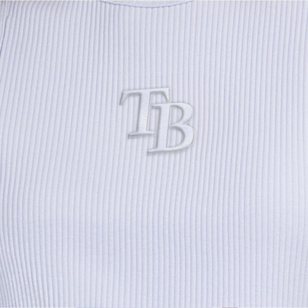 Tampa Bay Rays Starter Women's Pastels Ribbed Tank Top - Light Blue - MLB Discount