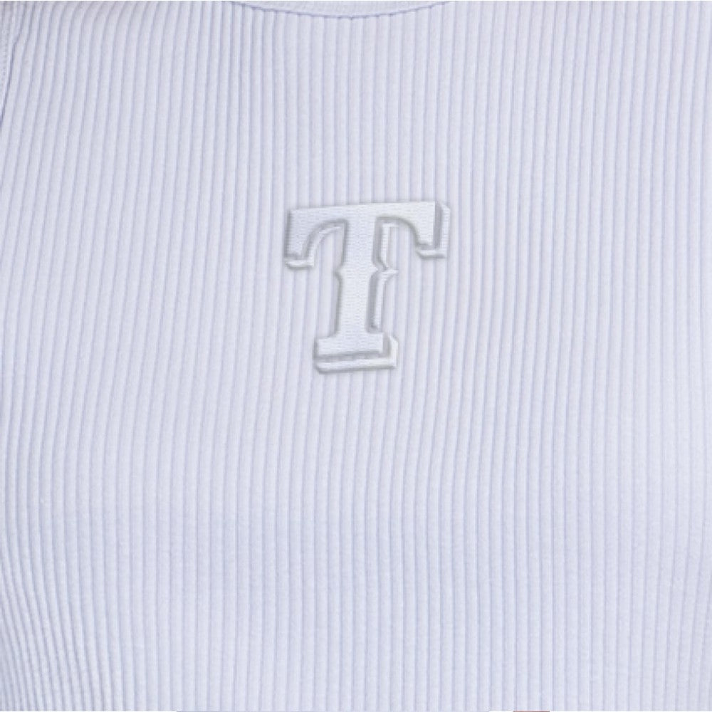 Texas Rangers Starter Women's Pastels Ribbed Tank Top - Light Blue - MLB Discount