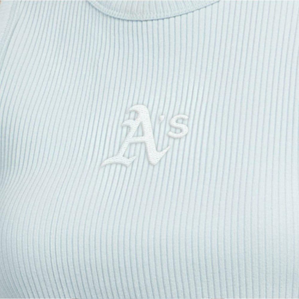 Athletics Starter Women's Pastels Ribbed Tank Top - Mint - MLB Discount