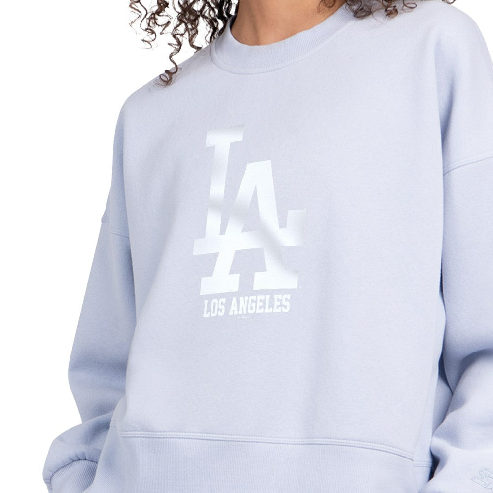 Los Angeles Dodgers Starter Women's Pastels Boxy Fleece Sweatshirt - Light Blue - MLB on Sale