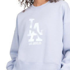 Los Angeles Dodgers Starter Women's Pastels Boxy Fleece Sweatshirt - Light Blue - MLB on Sale
