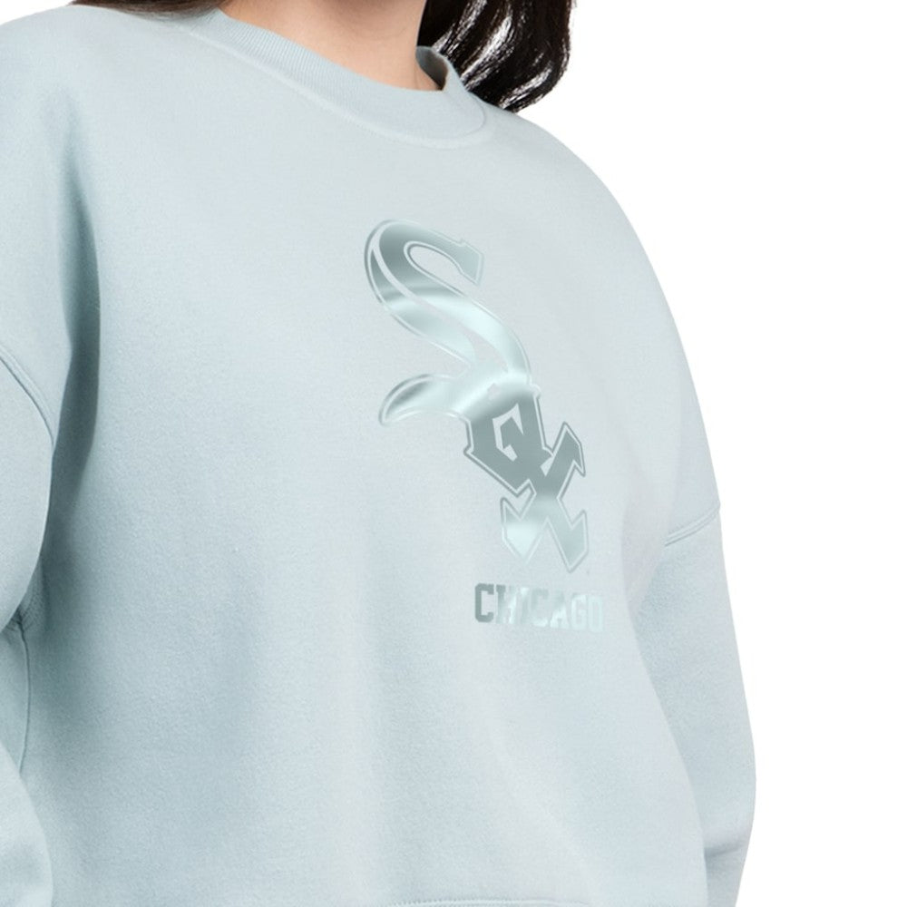 Chicago White Sox Starter Women's Pastels Boxy Fleece Sweatshirt - Mint - MLB on Sale