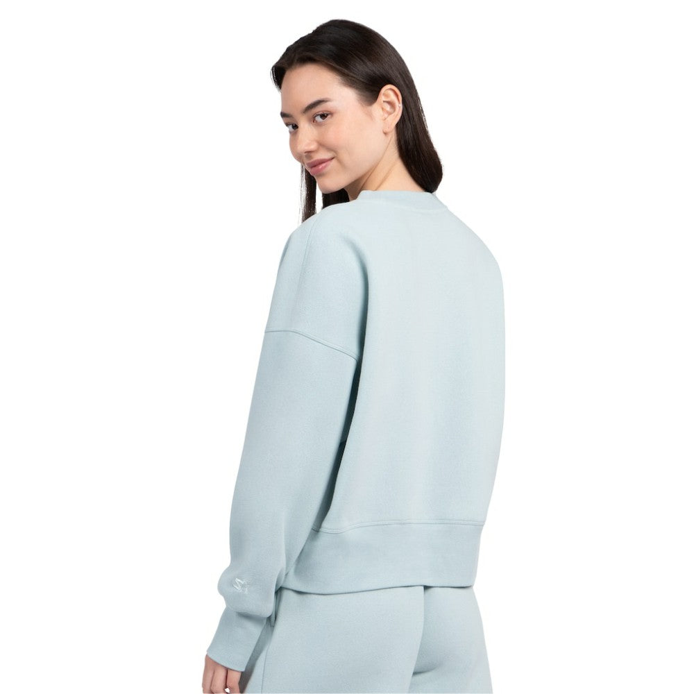 Athletics Starter Women's Pastels Boxy Fleece Sweatshirt - Mint - MLB Lifestyle