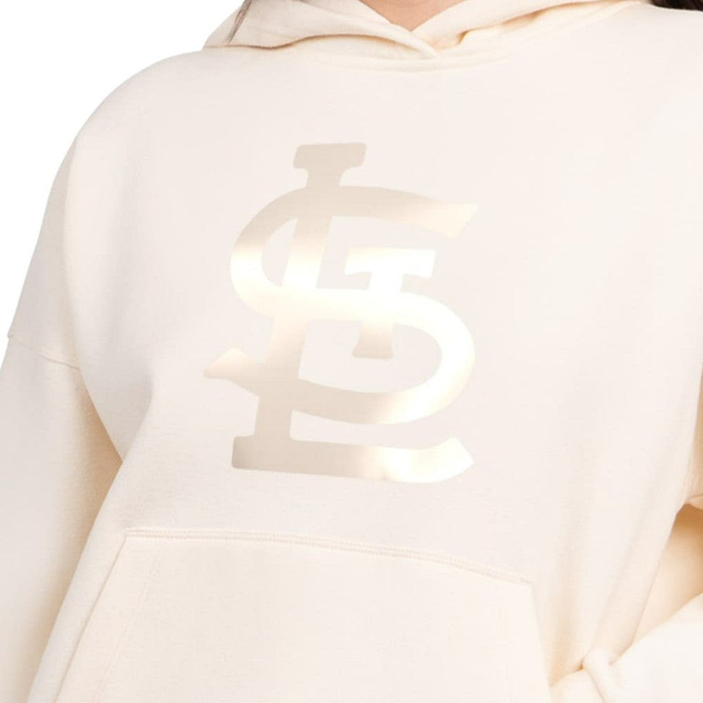 St. Louis Cardinals Starter Women's Pastel Relaxed Hoodie - Cream - MLB Online