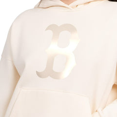 Boston Red Sox Starter Women's Pastel Relaxed Hoodie - Cream - MLB Lifestyle