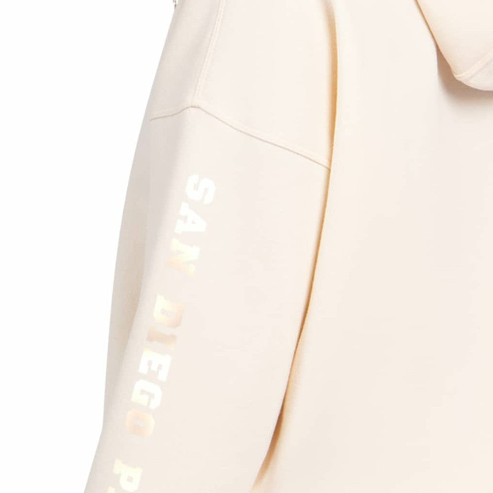 San Diego Padres Starter Women's Pastel Relaxed Hoodie - Cream - MLB Online