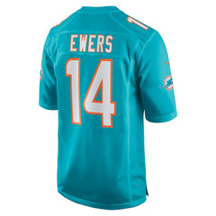 Nike Quinn Ewers Miami Dolphins Team Game Jersey Aqua