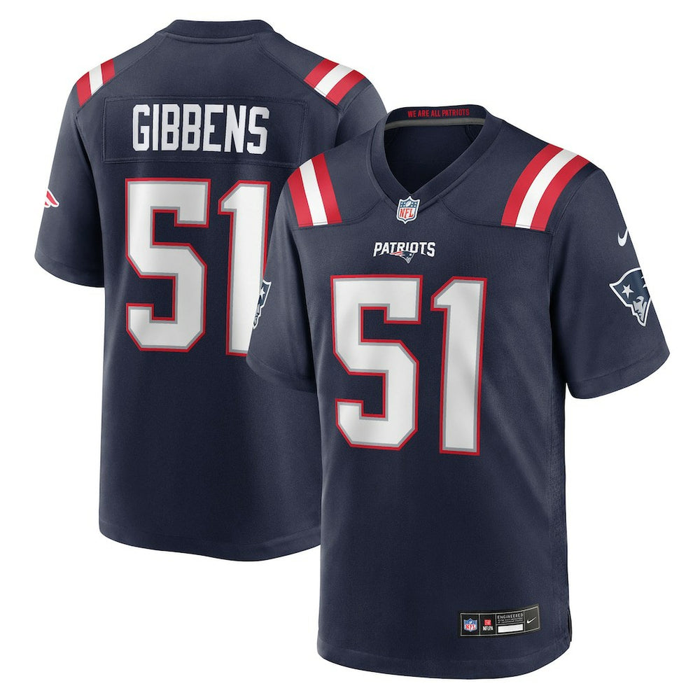 Nike Jack Gibbens New England Patriots Team Game Jersey Navy