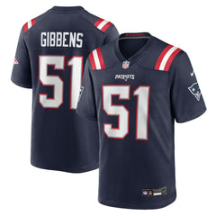 Nike Jack Gibbens New England Patriots Team Game Jersey Navy