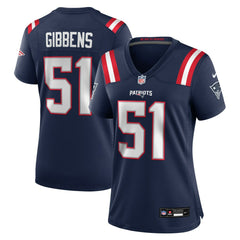 Nike Jack Gibbens New England Patriots Women's Team Game Jersey Navy