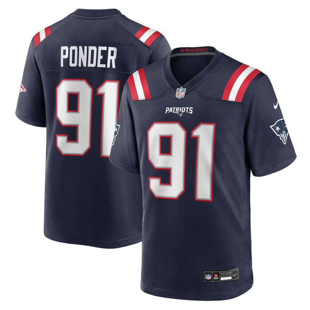 Nike Elijah Ponder New England Patriots Team Game Jersey Navy