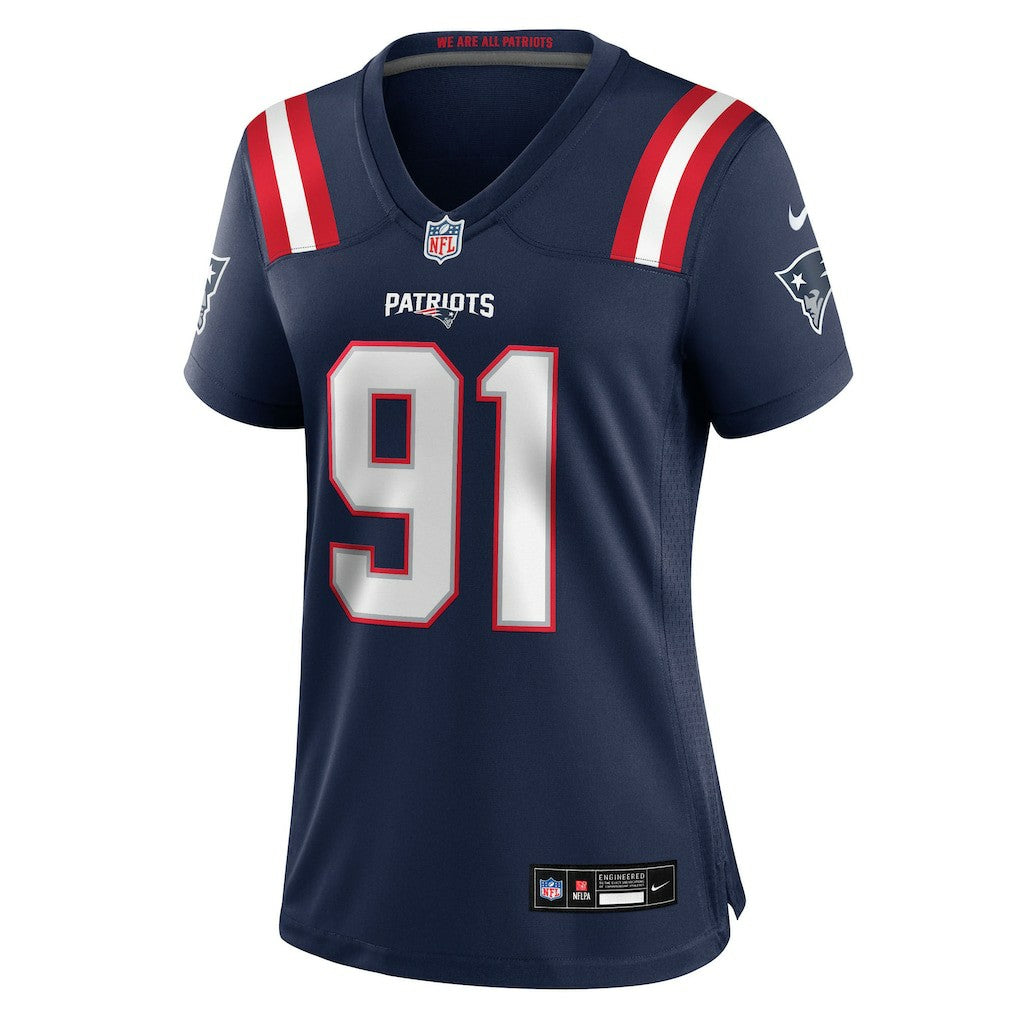 Nike Elijah Ponder New England Patriots Women's Team Game Jersey Navy