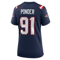 Nike Elijah Ponder New England Patriots Women's Team Game Jersey Navy