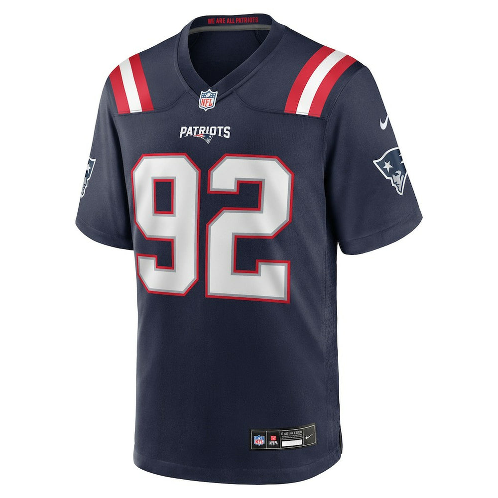 Nike Joshua Farmer New England Patriots Team Game Jersey Navy