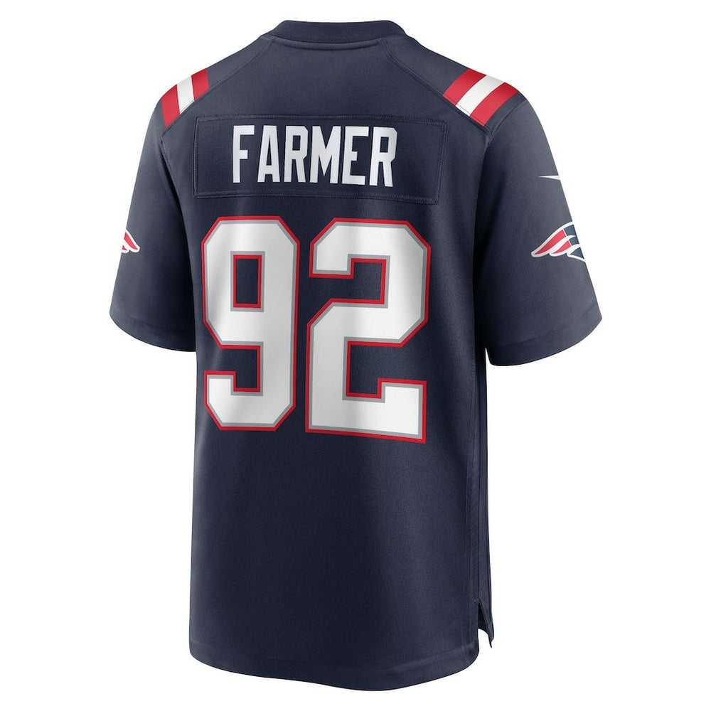 Nike Joshua Farmer New England Patriots Team Game Jersey Navy