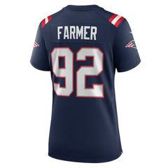 Nike Joshua Farmer New England Patriots Women's Team Game Jersey Navy