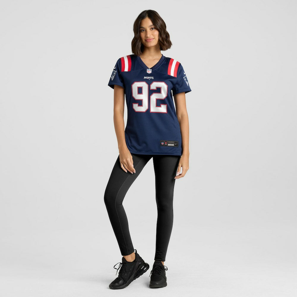 Nike Joshua Farmer New England Patriots Women's Team Game Jersey Navy