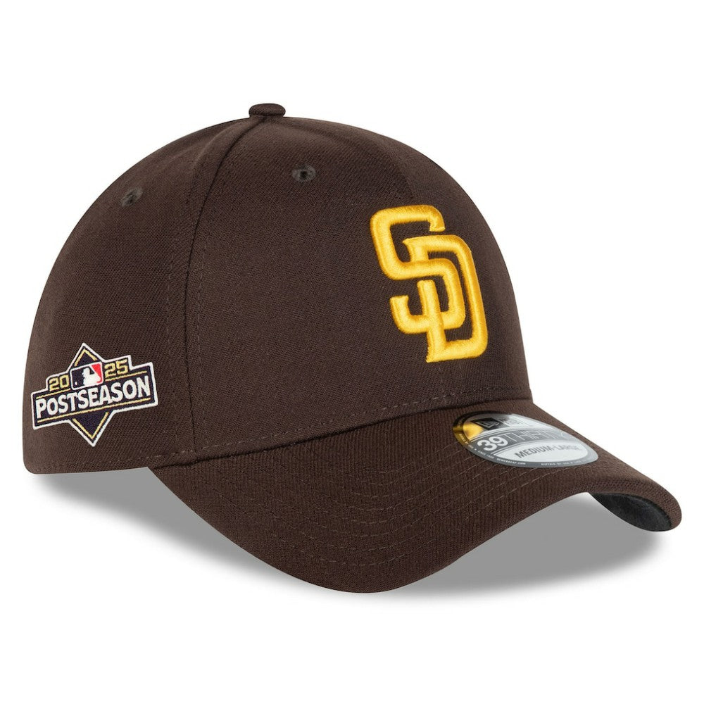 San Diego Padres New Era 2025 MLB Postseason Side Patch 39THIRTY Flex Hat - Brown - New Era Online
