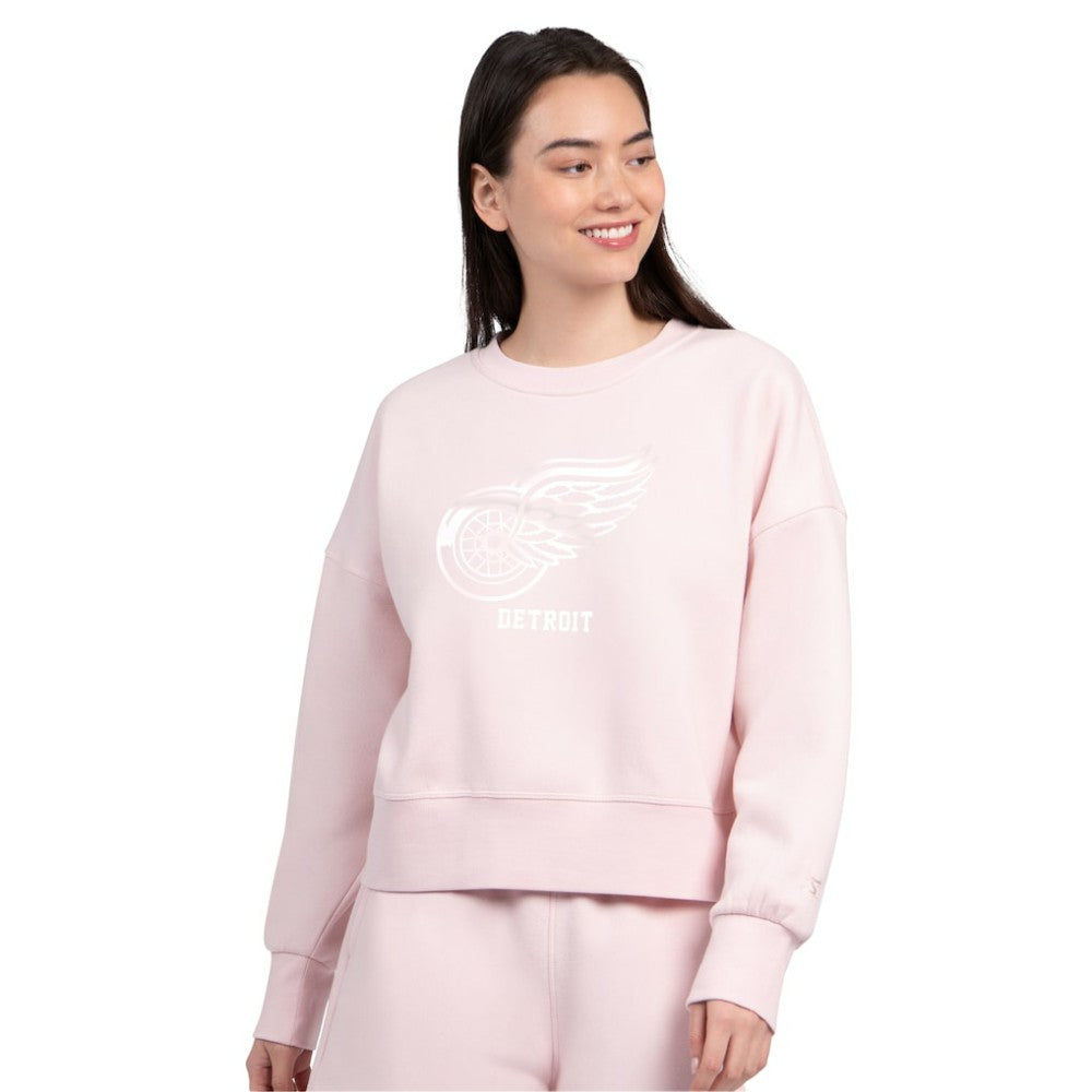Detroit Red Wings Starter Women's Boxy Cropped Sweatshirt - Pink - NHL 203459788