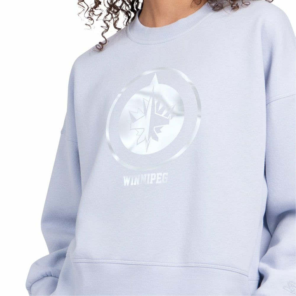 Winnipeg Jets Starter Women's Boxy Cropped Sweatshirt - Blue - NHL 203459805