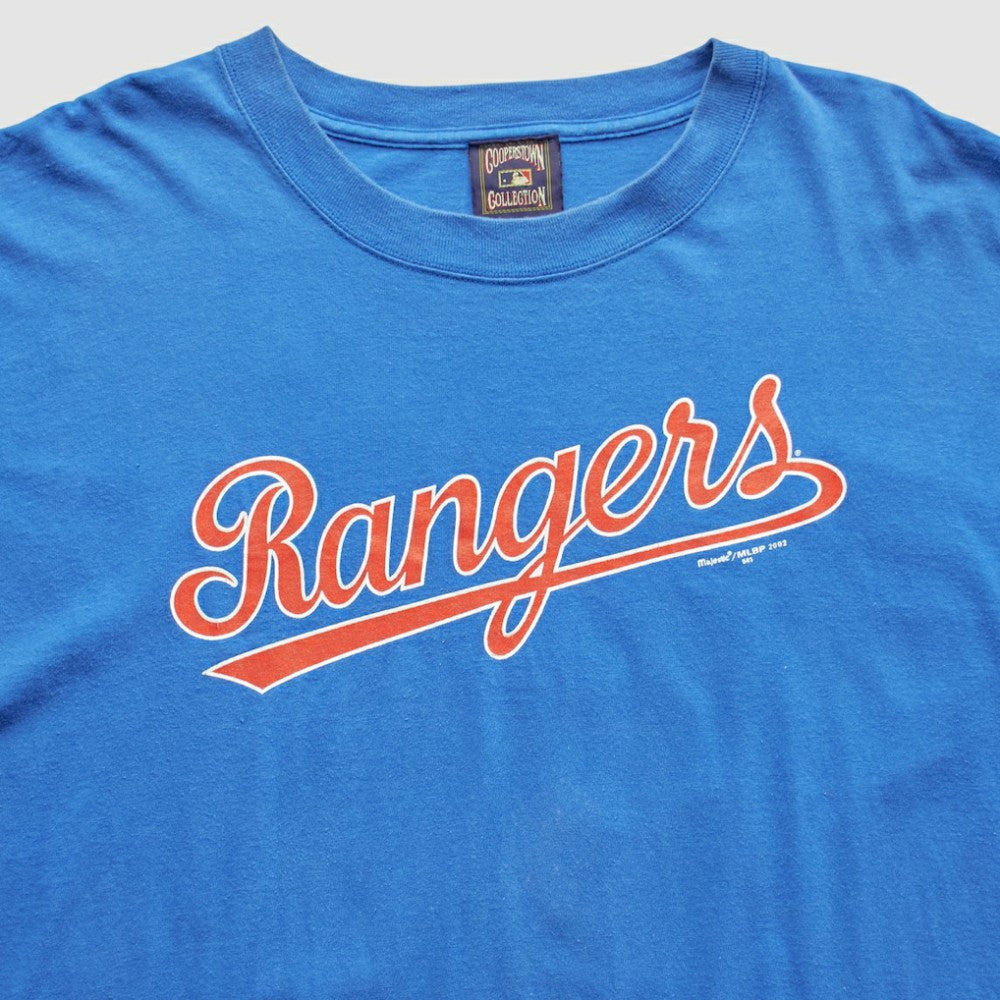 Texas Rangers Stitches 2002 T-Shirt - Blue - Vintage - Fanatics Online