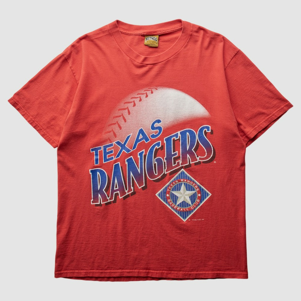 Texas Rangers Nutmeg Mills 1996 T-Shirt - Red - Vintage - Fanatics on Sale