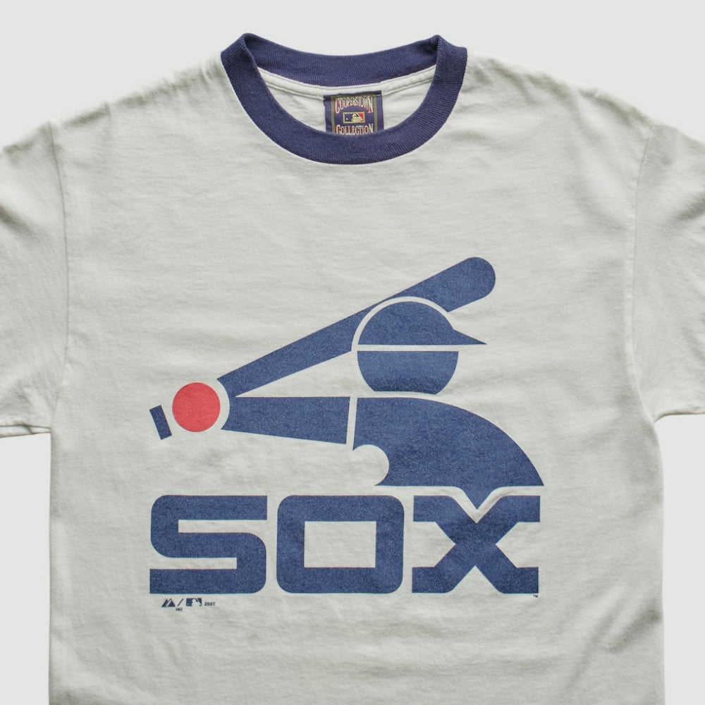 Boston Red Sox Majestic cooperstown collection 2007 T-Shirt - White - Vintage - Fanatics on Sale
